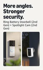 Battery Doorbell (Newest Model), Speckled Gray with Spotlight Cam, Battery (Newe