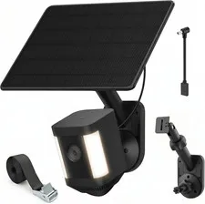 6W Solar Panel with Camera Mount for Ring Spotlight Cam Plus/Pro , Ring Stick
