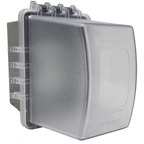 Sealproof 1-Gang Weatherproof In Use 5-1/4" Deep, Clear Frost - Deep Cover