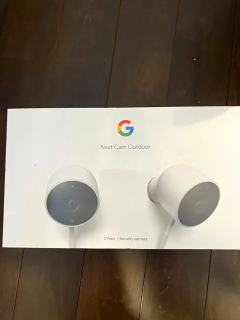 Google Nest Cam Outdoor 1080p Wi-Fi Weatherproof Night Vision - White (2 Pack)