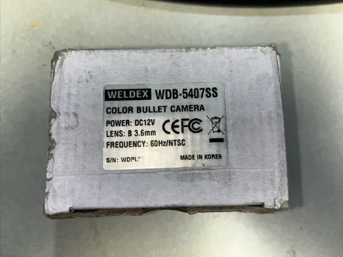 Weldex WDB-5407SS Color Bullet Camera Lens 3.6 MM POWER DC12V