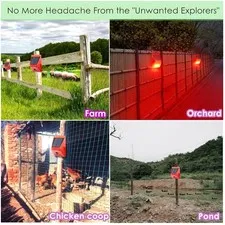Solar Motion Alarm-129db Siren, Strobe Light, Remote Control