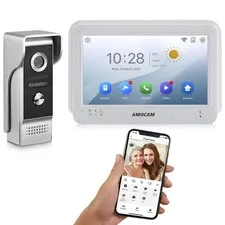 Wireless WiFi Video Doorbell Intercom System, 1080P Video Door Camera with Mo...