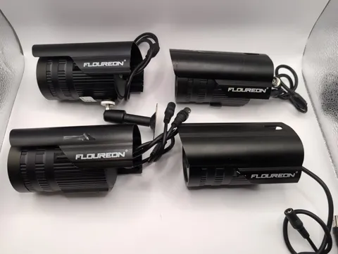 Lot of 4 FLOUREON Bullet CCTV Security Cameras – Tested & Working
