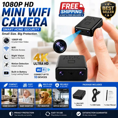 1080P Mini WiFi Camera Wireless HD IP Night Vision Battery Home Security Cam