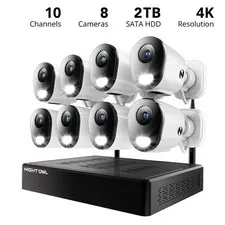 Night Owl CL-BT8WN2-F88L 10 Channel Wi-Fi NVR with 2TB HD 8 Camera 4K HD™