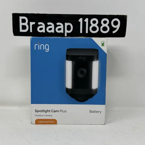 Ring Spotlight Cam Plus Battery Outdoor Security Camera 1080p Black BRAND NEW
