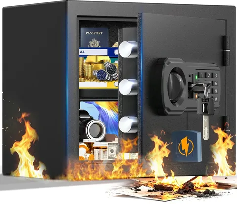 35-Mins Fireproof Safe Home 22Lbs Anti-Theft Fire Proof Safe Box W/ Digital