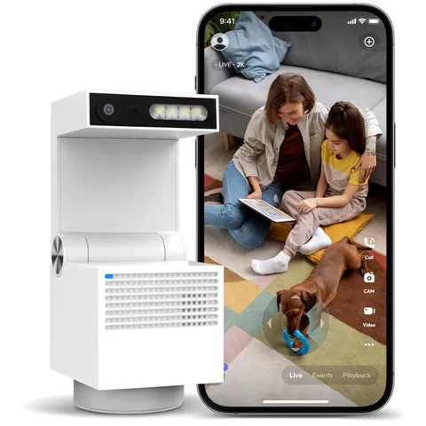 Genie S 2.5K HD Indoor Security Camera with 32GB Storage