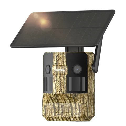 4G LTE Dual Lens Trail Camera 180° 2K Solar Night Vision AI Detection IP66 