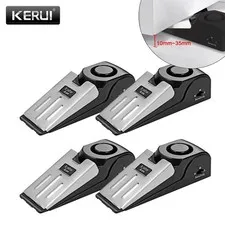 Door Stop Alarm 4 Pack 120dB Security Stopper Wedge for Travel Hotel Home Safety