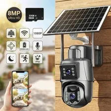 Camaras De Seguridad Para Exterior Solar WIFI Inalambrica Con Vision Nocturna HD