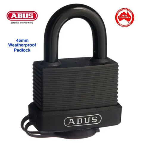 ABUS 7045KA11 Weatherproof Keyed Alike Padlock Outdoor Marine Grade Padlocks