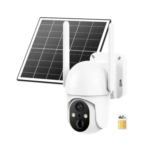4GLTE Security Camera No WiFi Needed Solar PIR Motion Sensor2KHD RBX-S60 - WHITE