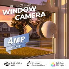 2K Window Cameras for Home Security, 5G & 2.4Ghz Wifi Indoor Camera with Full Co