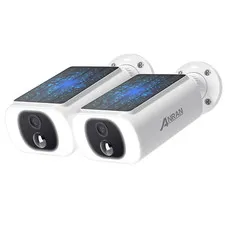 ANRAN 2K Solar Security Camera System Outdoor Wireless AI Motion Detection IP65
