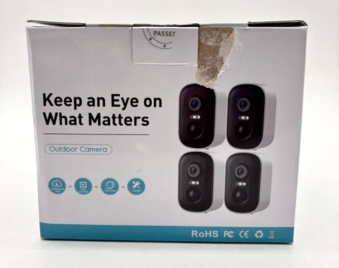 4 Pack White CG6D Wireless Outdoor Security Camera with Motion Detection
