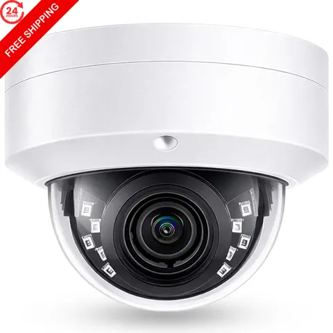Real HD 4K 8MP PoE IP Vandal Dome Camera Outdoor, 2.8mm Wide White
