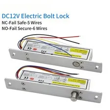 Electronic Drop Bolt Lock Magnetic Solenoid Mortise Latch for Glass Wooden Metal
