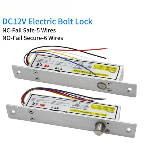 Electronic Drop Bolt Lock Magnetic Solenoid Mortise Latch for Glass Wooden Metal