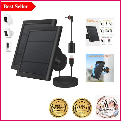 Dual 4W Solar Chargers for Ring Cameras – Waterproof, Adjustable & Fast Charging
