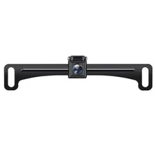 Backup Camera Rear View Reverse HD License Plate Black
