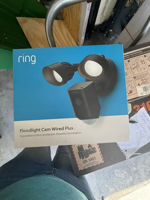 Ring - Floodlight Cam Plus Outdoor Wired 1080p Surveillance Camera - Black