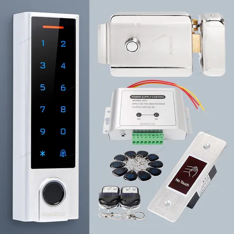 HOMSECUR Weatherproof WIFI Fingerprint RFID Access Control Set Lock APP Unlock