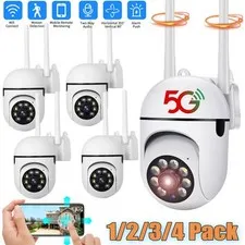 4 Pack Wireless 5G WiFi 1080P Security Camera System Smart Outdoor Night Vision