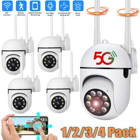 4 Pack Wireless 5G WiFi 1080P Security Camera System Smart Outdoor Night Vision