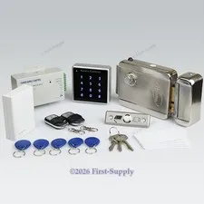 Remote Controlled RFID Door Access Control System Kit + Electric Lock + Doorbell