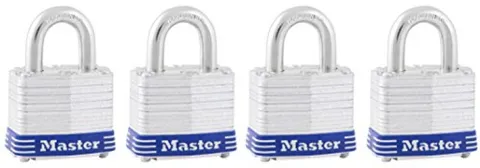 MASTER LOCK CO 4PK 1-1/2 Padlock Model 3008D