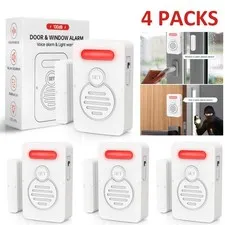 Refrigerator Alarm Wireless Doorbell Sensor 3-Level Volume Voice Window Alert ×4