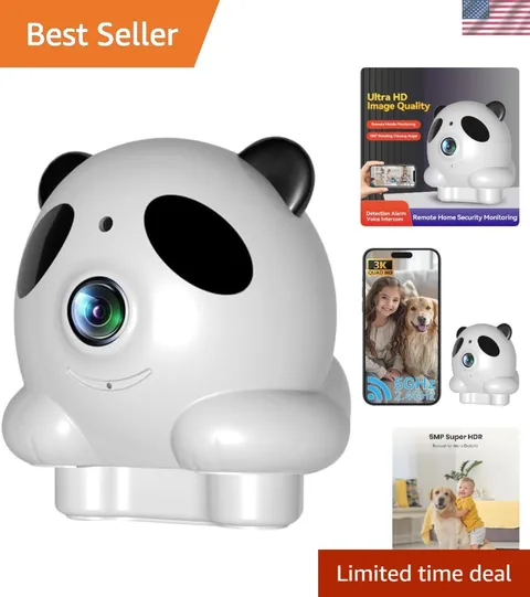 Indoor 3K Security Camera with Night Vision & 2-Way Audio - Alexa Compatible