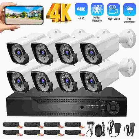 Camaras De Seguridad Para Casa Oficina Home Security Camera System 8 Cameras NEW