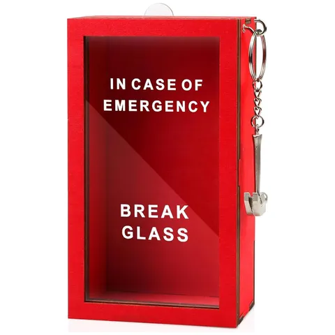 Funny Gift Emergency Break in Case of Box with Hammer Desk Decor
