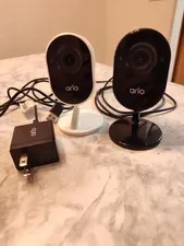Lot of 2 Arlo VMC2040 Essential 1080p Wired Indoor Camera