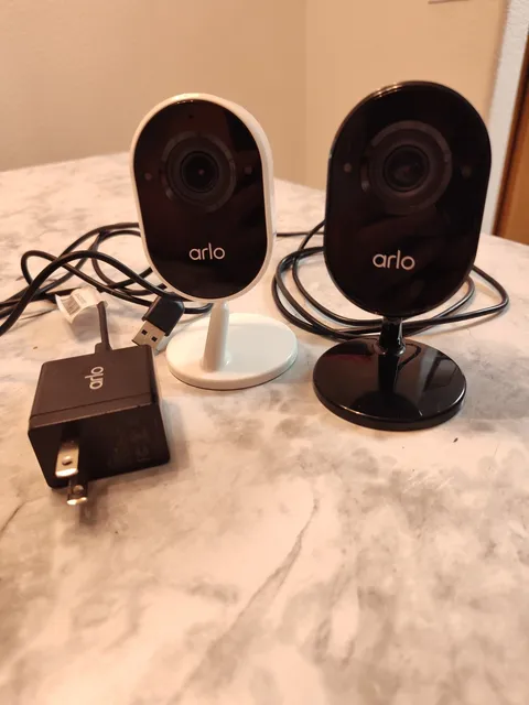 Lot of 2 Arlo VMC2040 Essential 1080p Wired Indoor Camera