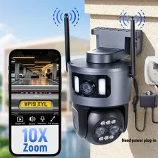 Camaras De Seguridad Wifi Exterior 4K HD Inalambrica Con Vision Nocturna Video