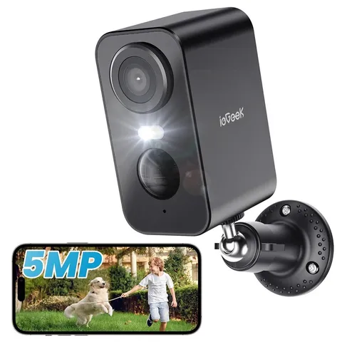 ieGeek 5MP Outdoor Wireless Security Camera WiFi Home Battery CCTV Camera System