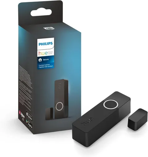 Philips Hue Secure Smart Contact Sensor, Black - 1 Pack, Door Sensor
