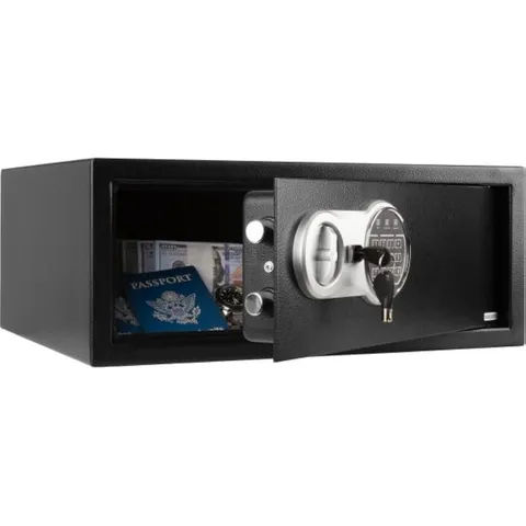 Safe Box - Digital Security Box with Keypad and 2 Manual Override Keys - Prot...