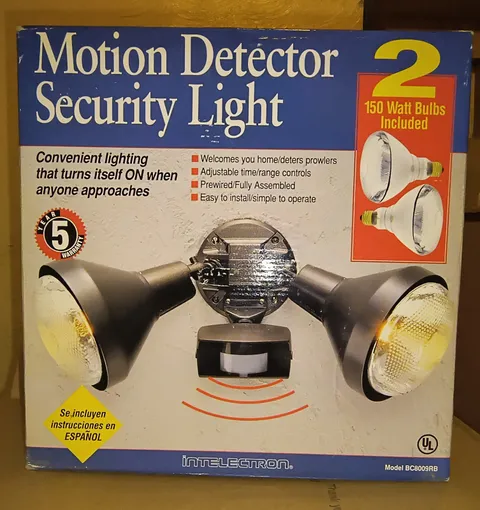 Intelectron Detector Security Light BC8009RB Motion Home Business Protection