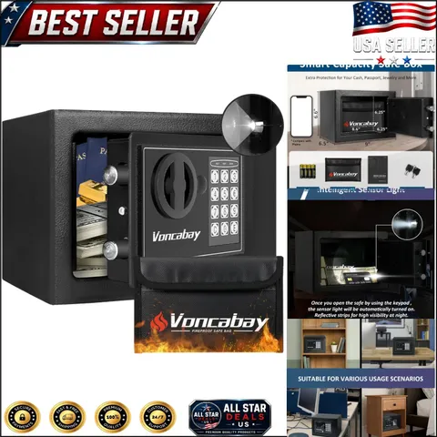 Water-Resistant Mini Money Safe with Fireproof Bag - Secure Your Valuables Today