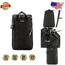 Secure 5 Liter Travelsafe Black - TSA Approved, Lightweight, Water Resistant