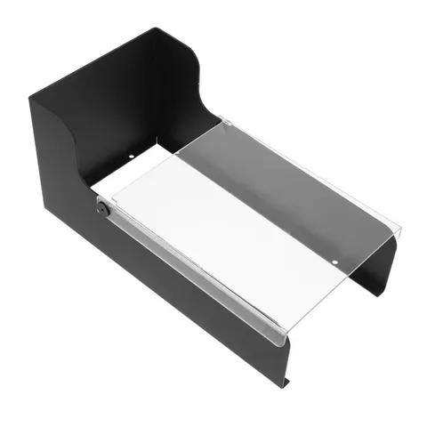 Weatherproof Doorbell Cover Black Metal with Sun Shade and Clear Viewing Window
