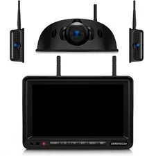 ZEROXCLUB 3-Camera Wireless RV Backup Camera System with 7-Inch 7" 3-Cam