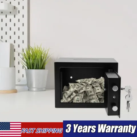 4.6L Small Secure Fireproof Steel Safe High Security Cash Money Safe Box