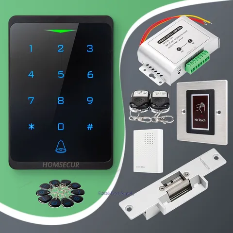 HOMSECUR Weatherproof IP66 APP WIFI Password RFID Access Control Anti-Tamper