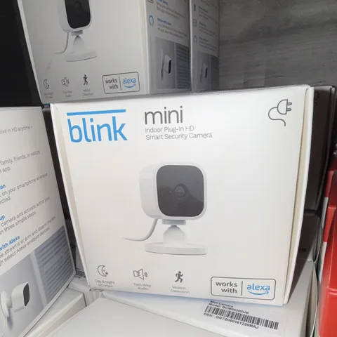 Blink Mini 1080p Indoor Plug-In Wi-Fi IP Camera, Alexa, Motion, 2-Way, White